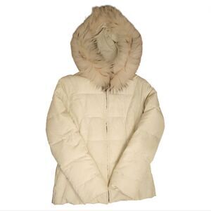 1 Madison Puffer Jacket with Genuine Raccoon Fur Trim – Size Small